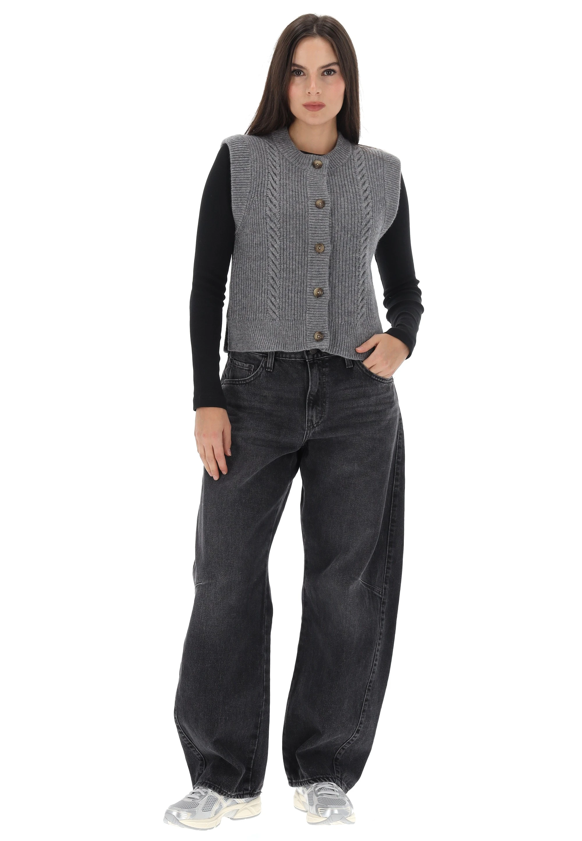 Cardigan smanicato in misto lana Levi's® donna